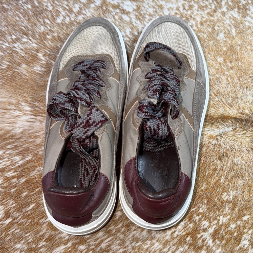 GOODMAN Sneakers EUC Men Brown Suede Leather Low Top Casual Laces Sz 9.5 Kicks - Picture 6 of 10